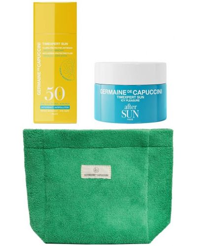 Germaine de Capuccini Set Love Sun - Fluid SPF50 și Loțiune pentru față, 2 х 50 ml + Geantă de toaletă - 1